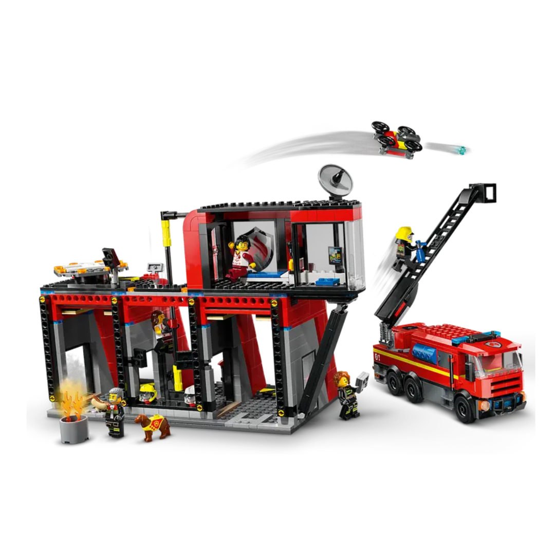 60414 - Fire Station with Fire Truck