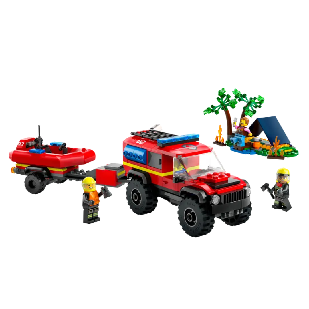 60412 - Camión de Bomberos 4x4 con Barco de Rescate