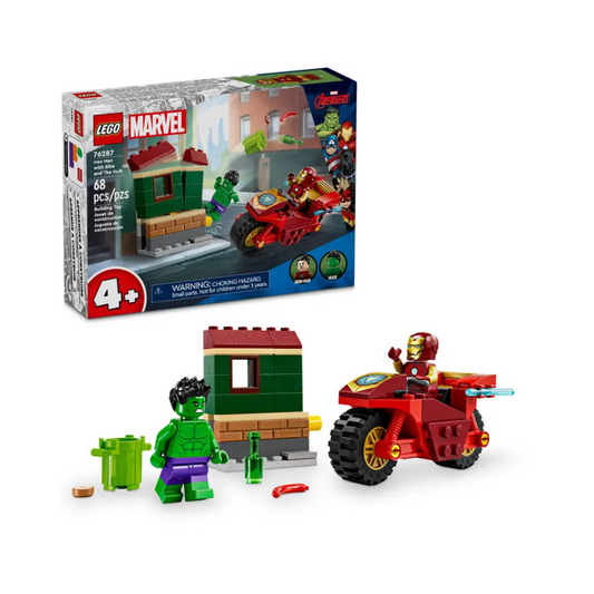 76287 Iron Man con Moto y Hulk