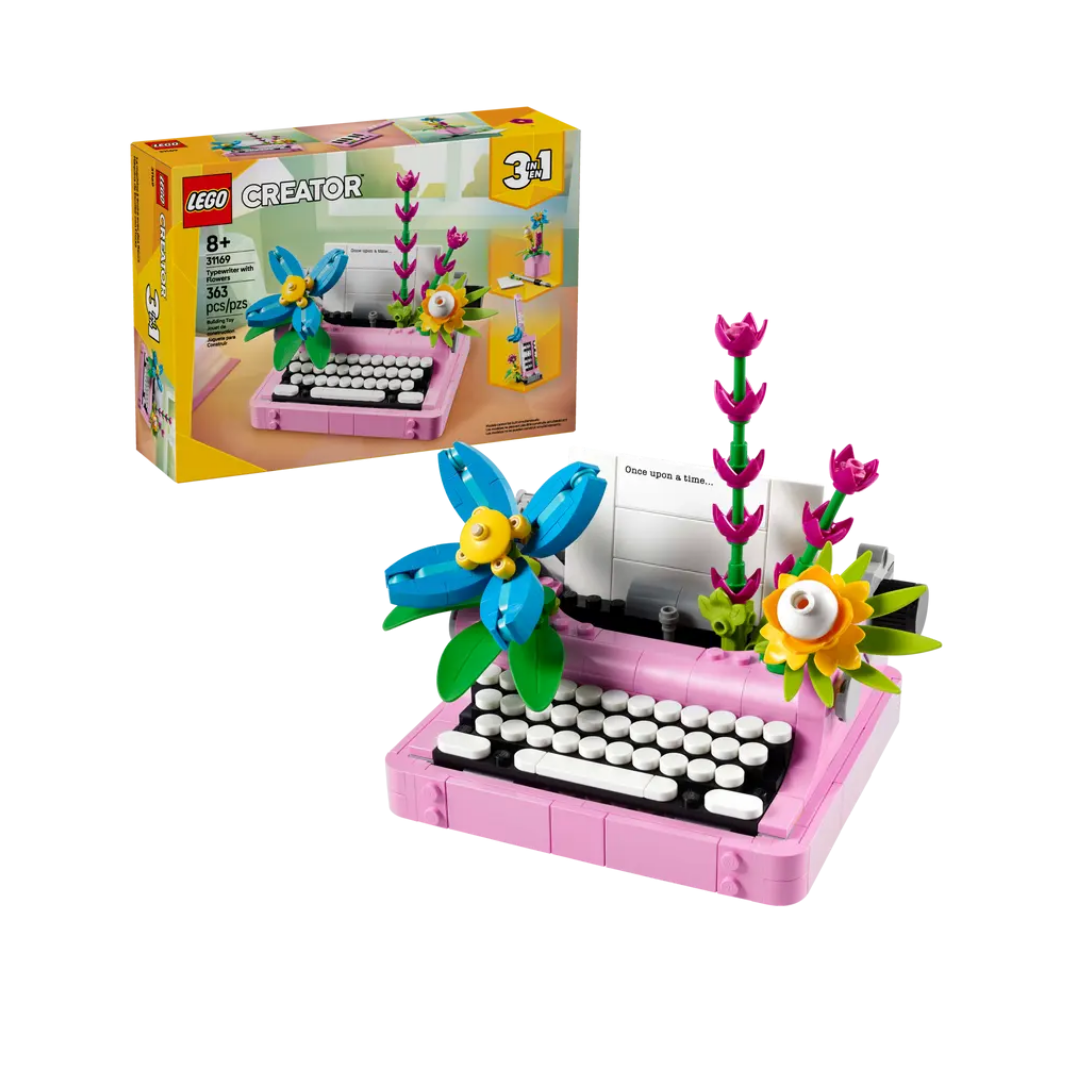 31169 - Máquina de Escribir con Flores