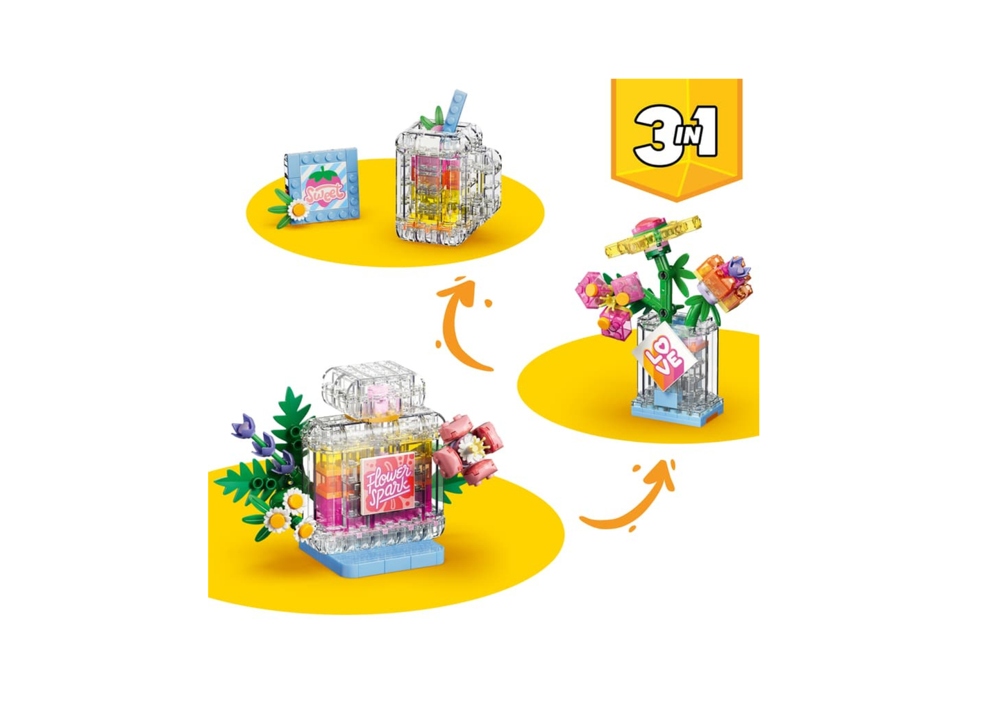 31383 - Frasco Decorativo de Perfume Floral