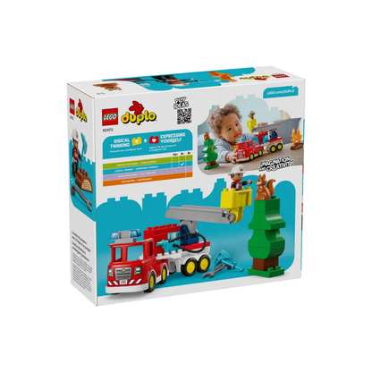 10473 - Camión de Bomberos con Manguera y Bomberos